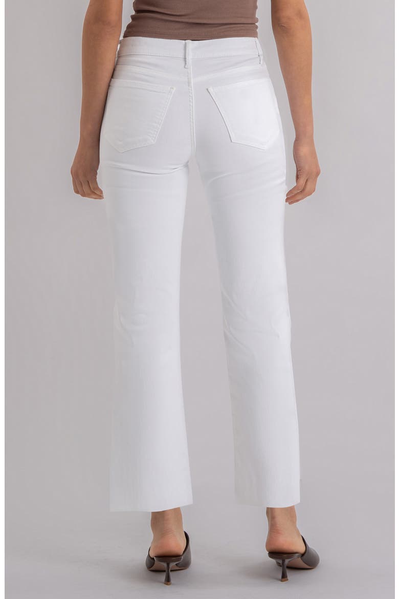 Avery Raw Hem Ankle Slim Straight Leg Jeans, Alternate, color, OPTIC WHITE