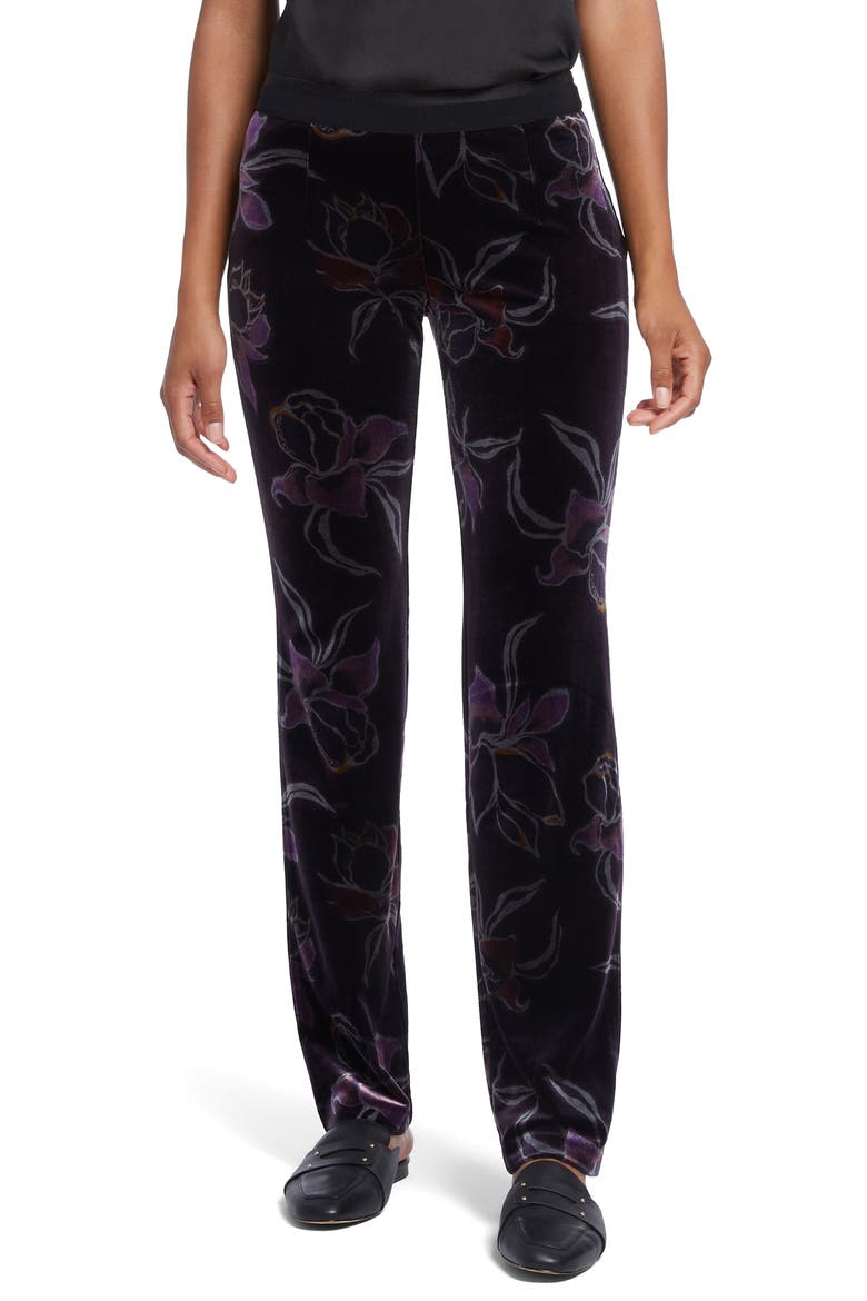Soft Petal Stretch Velvet Pants, Main, color, MULTI