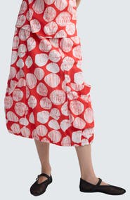 LUUKAA Alira Printed Poplin Balloon Skirt