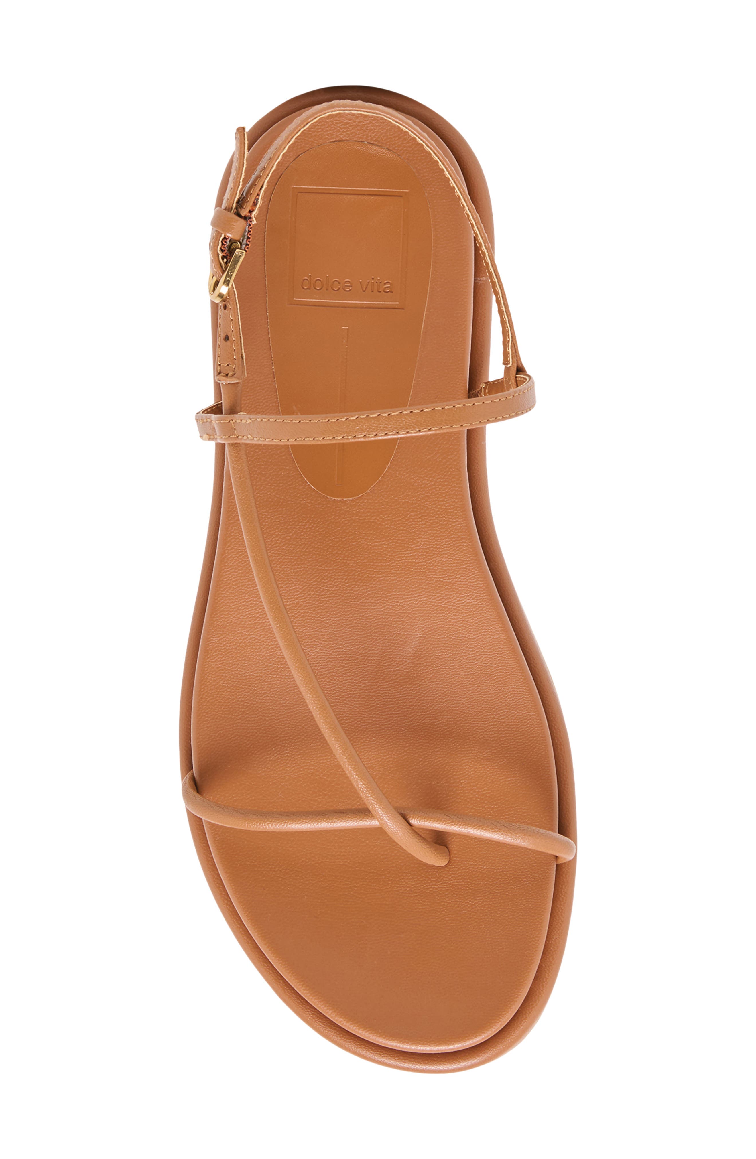 Dom Strappy Sandal, Alternate, color, SADDLE LEATHER
