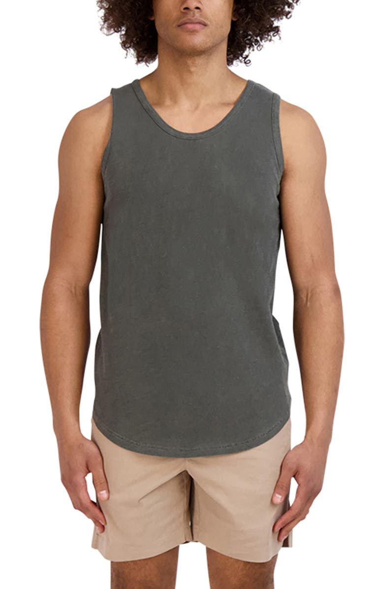 Goodlife Sunfaded Slub Scallop Tank Top, Main, color, 