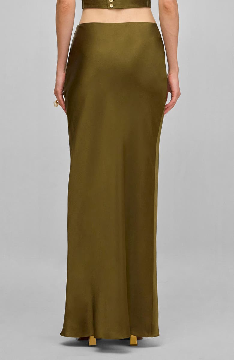 Cult Gaia Chantel Stretch Silk Bias Cut Skirt, Alternate, color, Rosemary