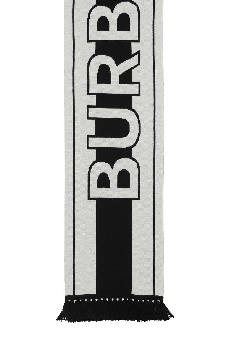 Burberry Football Stripe Cashmere Scarf, Alternate, color,