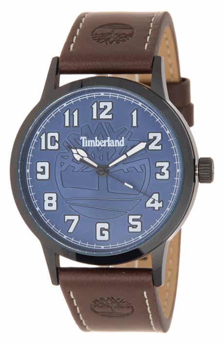 Timberland Classic Quartz Leather Strap Watch, 43mm