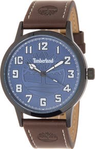 Timberland Classic Quartz Leather Strap Watch, 43mm