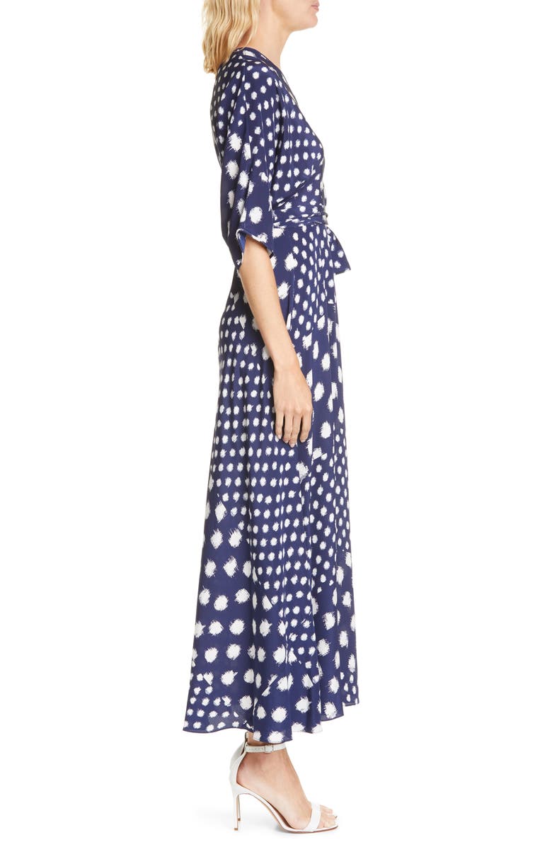 DVF Eloise Silk Wrap Maxi Dress, Alternate, color, 