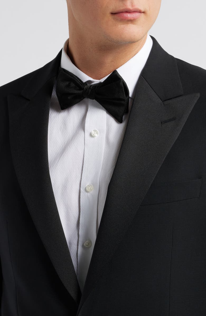 Jack Victor Elwood Contemporary Fit Black Wool Tuxedo, Alternate, color, Black