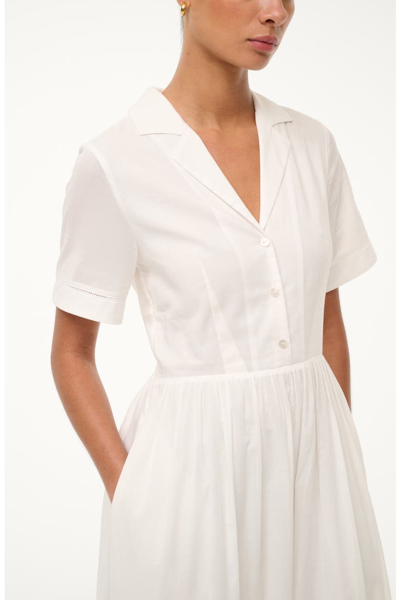 Meryl Cotton Maxi Shirtdress, Alternate, color, WHITE