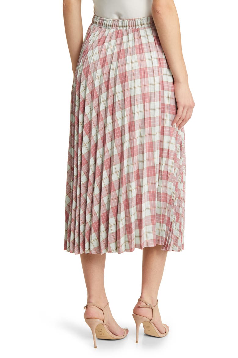 Robin Pleated Midi Skirt, Alternate, color, PINK