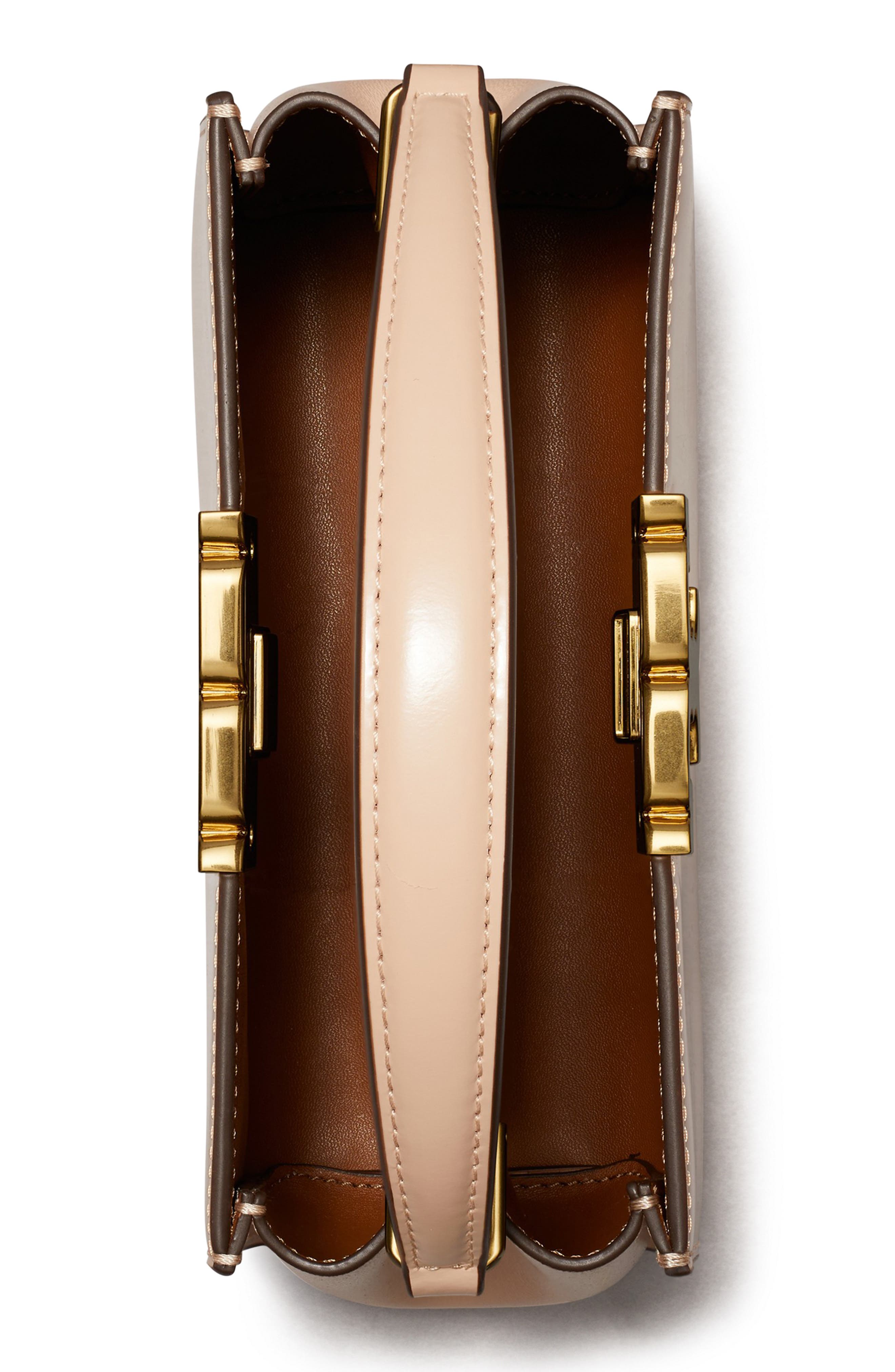 Tory Burch Mini Eleanor Spazzolato Leather Satchel, Alternate, color, 