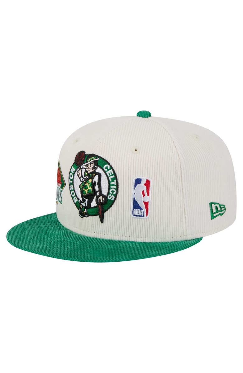 New Era Men's New Era Cream Boston Celtics Two-Tone 9FIFTY Snapback Hat, Main, color, Cream