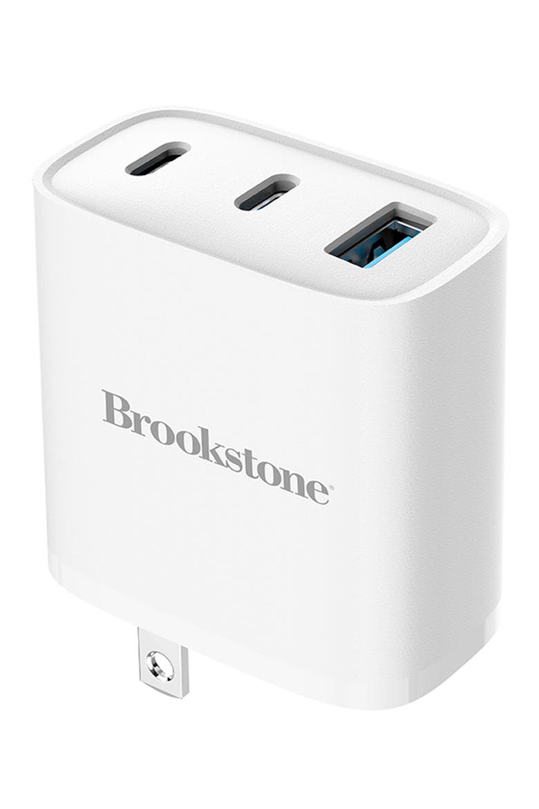 PD 40W 3 Port Wall Charger, Main, color, WHITE