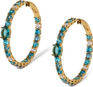 Nadri Stellar Ombré Crystal Hoop Earrings
