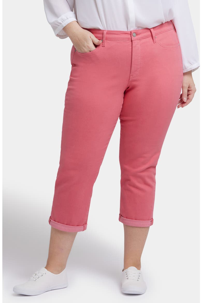 Chloe Cuff Capri Jeans, Main, color, SPICED CORAL
