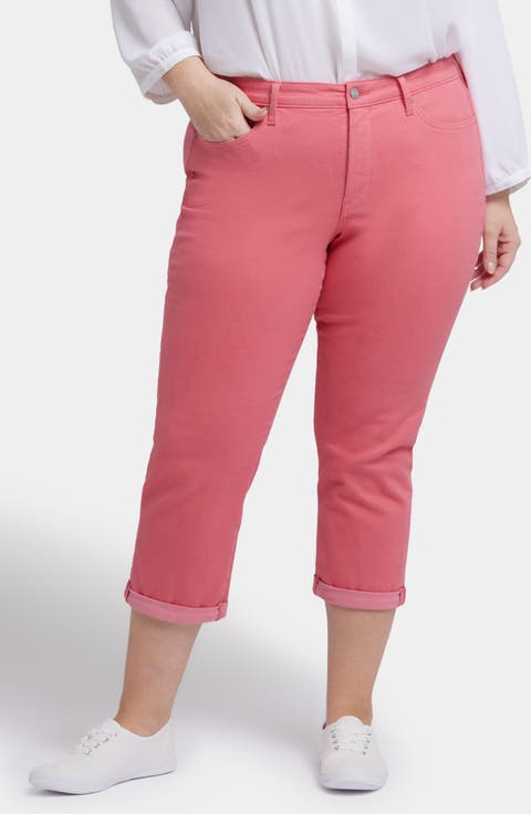 Chloe Cuff Capri Jeans (Spiced Coral) (Plus)