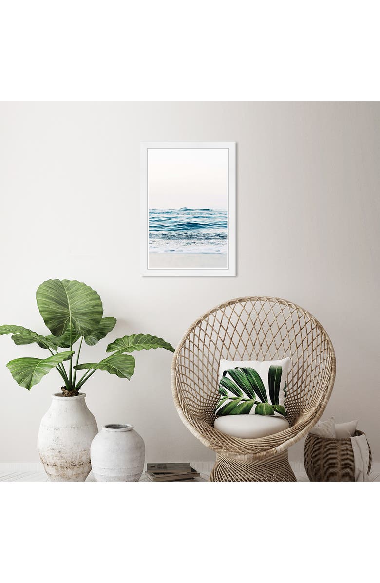 Wynwood Studio Mitad Sea Framed Art Print, Alternate, color, Blue