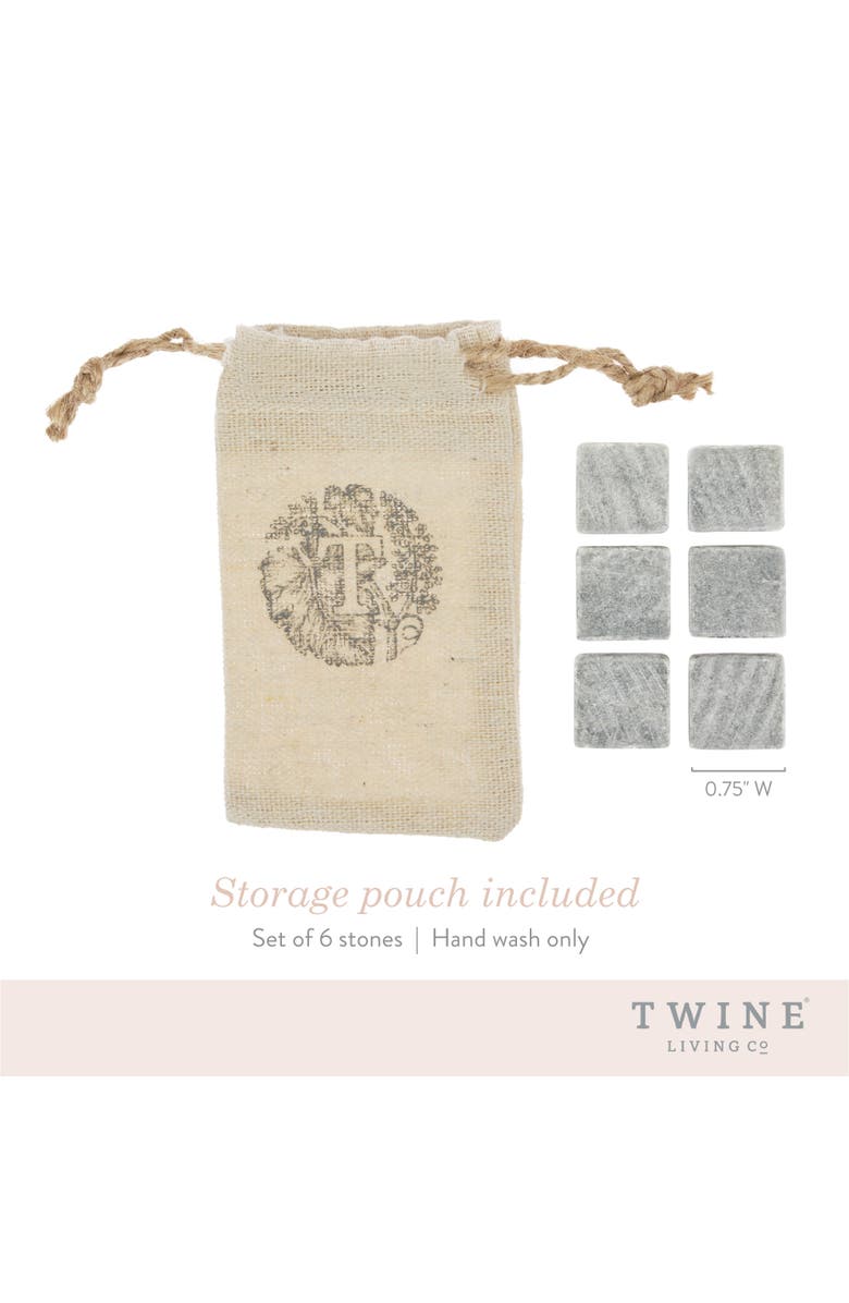 TWINE Glacier Rock Cooling Stones Set of 6, Alternate, color, Grey