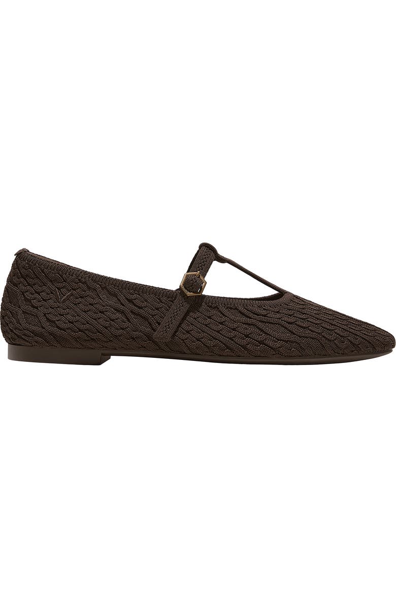 VIVAIA T-Bar Ballet Flats, Alternate, color, Dark Chocolate