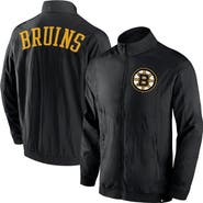 FANATICS Men's Fanatics Branded Black Boston Bruins Step Up Crinkle Raglan Full-Zip Windbreaker Jacket