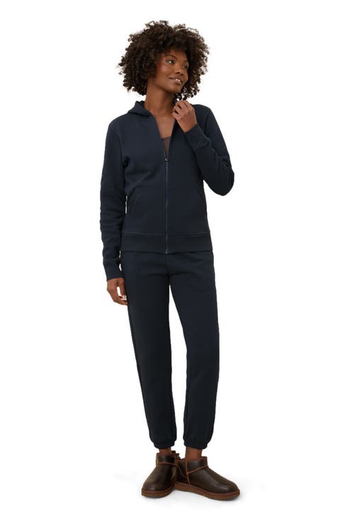 Organic Cotton Brushed Fleece Zip Hoodie