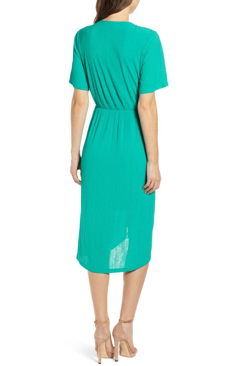 All in Favor Knot Front Midi Dress, Alternate, color, 