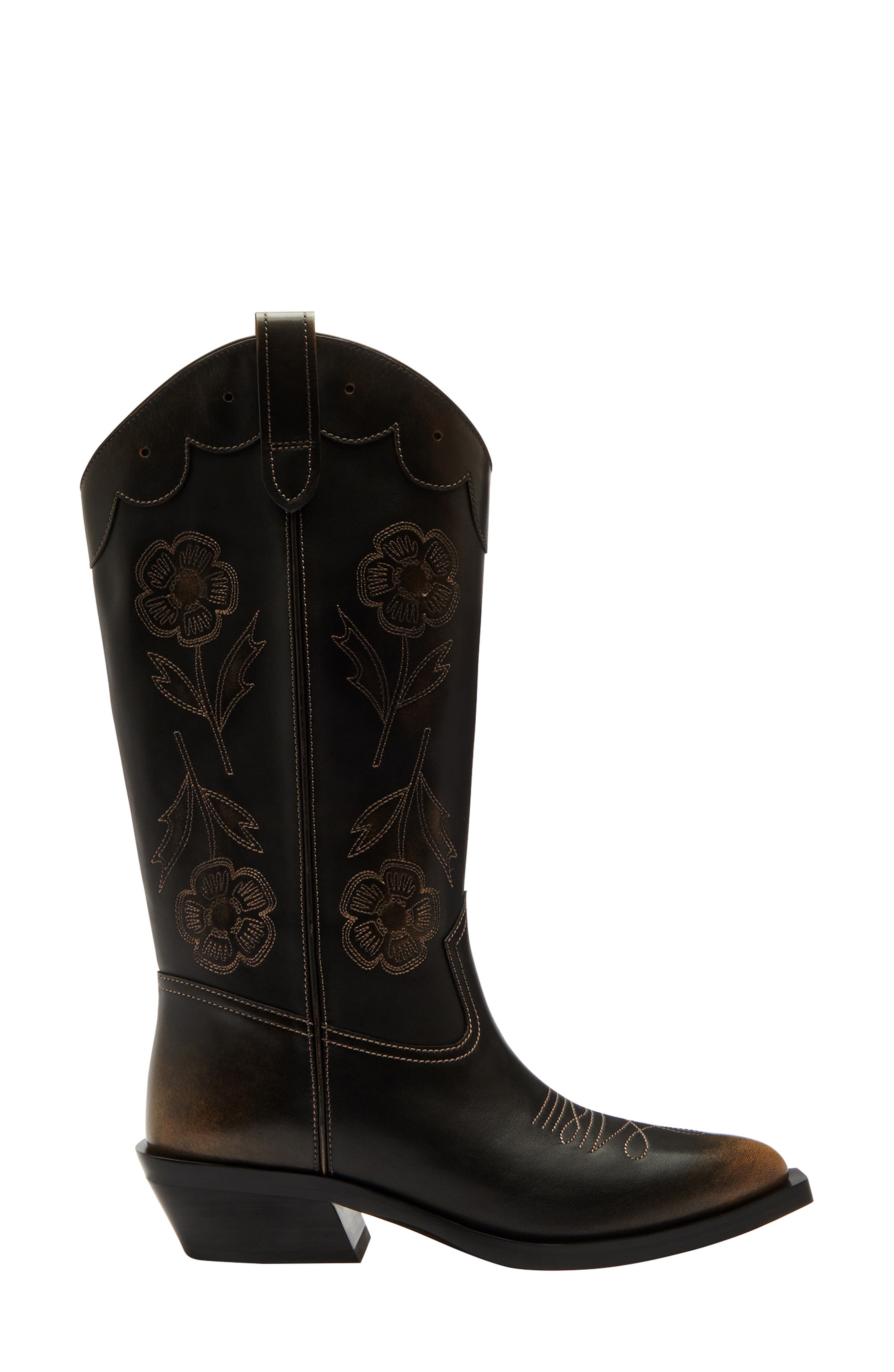 COACH Aria Loved Leather Tall Western Boot, Alternate, color, 