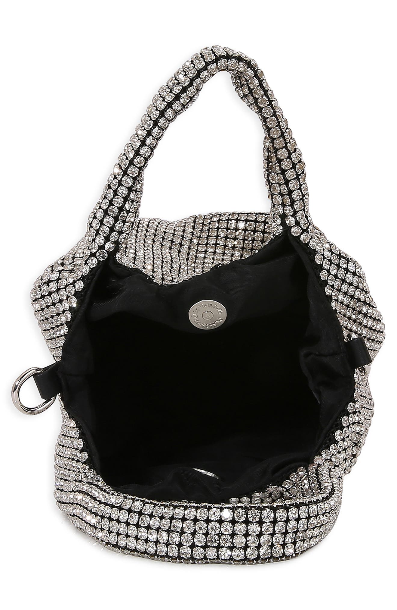 Crystal Bucket Bag, Alternate, color, SILVER