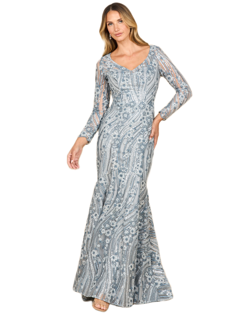 Mermaid, Long Sleeve Gown