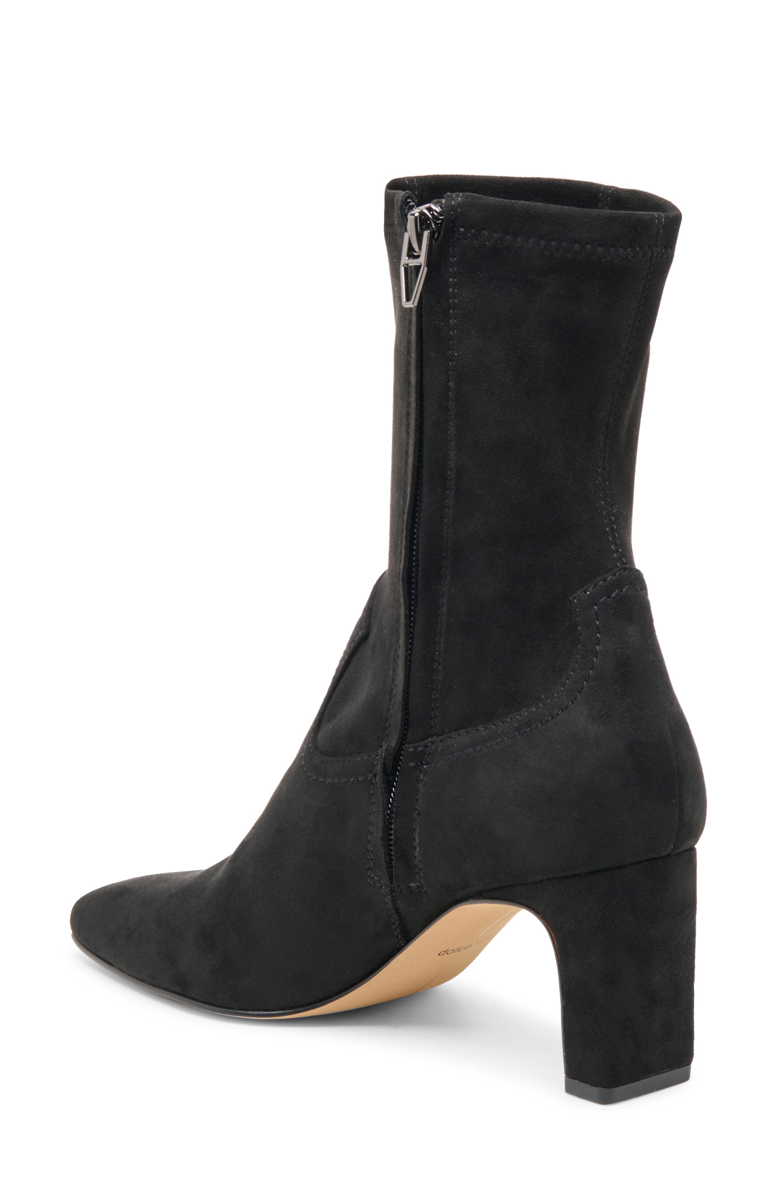 Dolce Vita Roan Block Heel Bootie, Alternate, color, Onyx Stella Suede