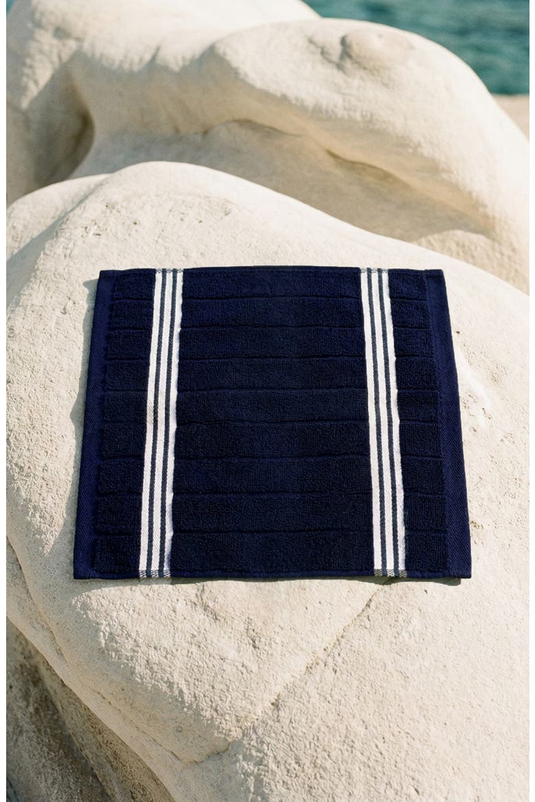 Nautilus 2-Piece Washcloth Set, Alternate, color, Navy / White