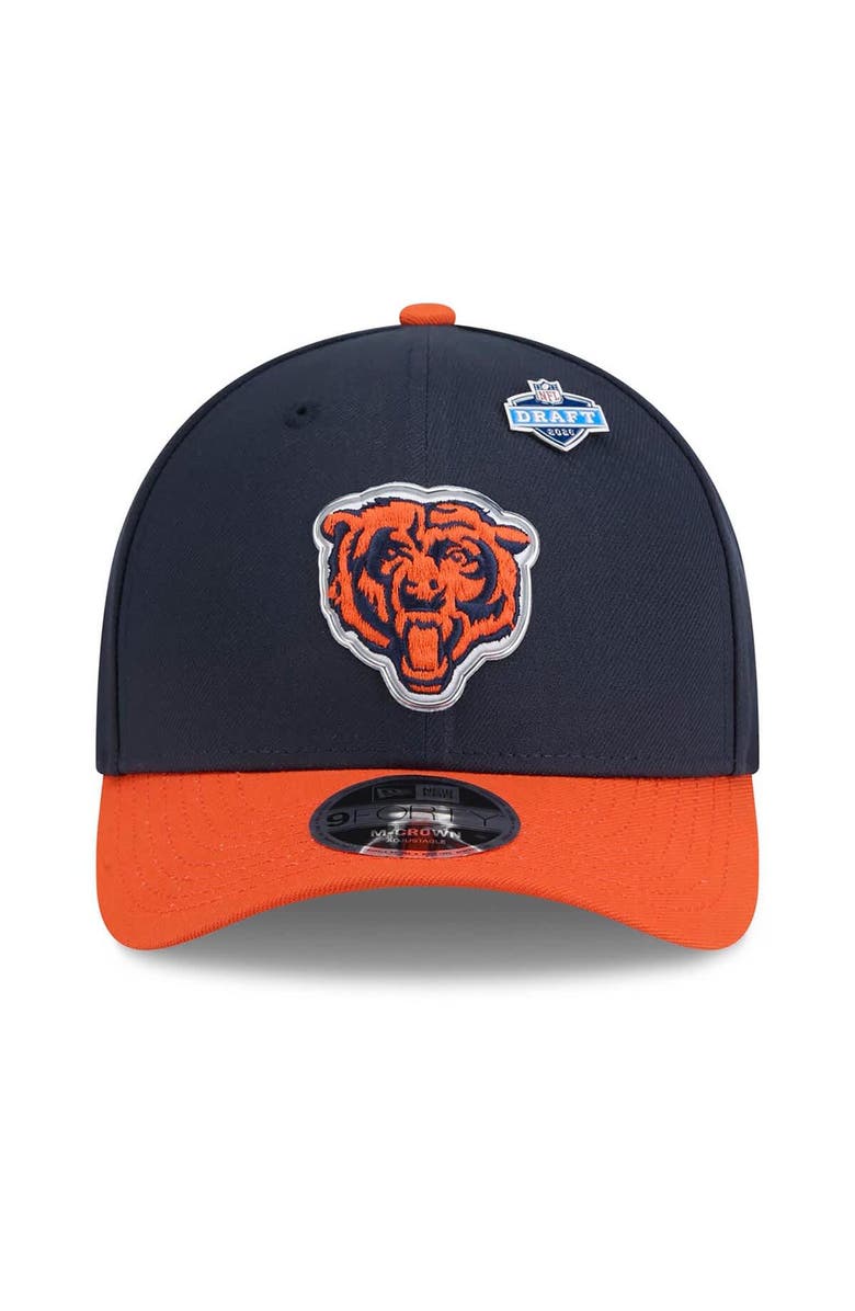 New Era Men's New Era  Navy/Orange Chicago Bears 2026 NFL Draft 9FORTY M-Crown Adjustable Hat, Alternate, color, Navy
