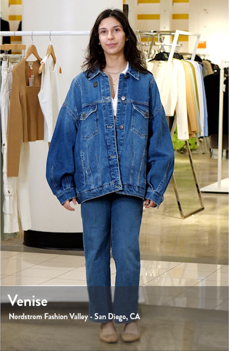 All In Oversize Distressed Denim Trucker Jacket, sales video thumbnail