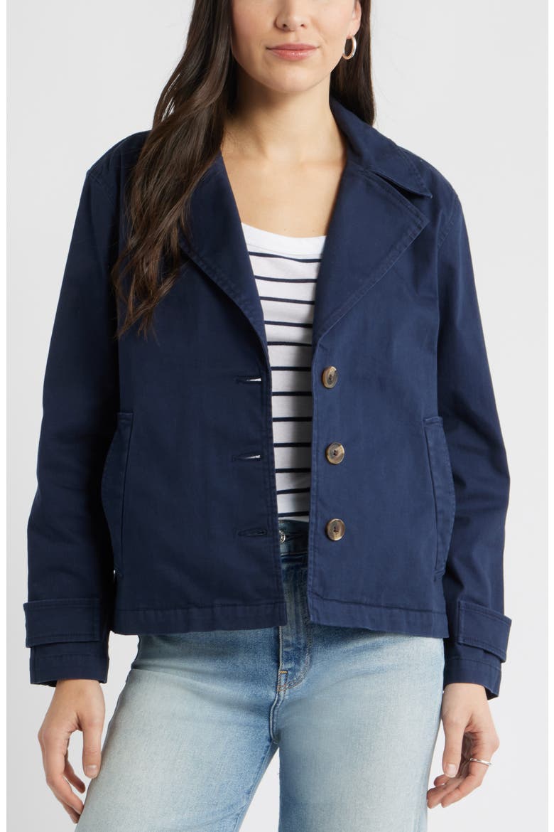 Swing Trench Coat, Main, color, NAVY STILL