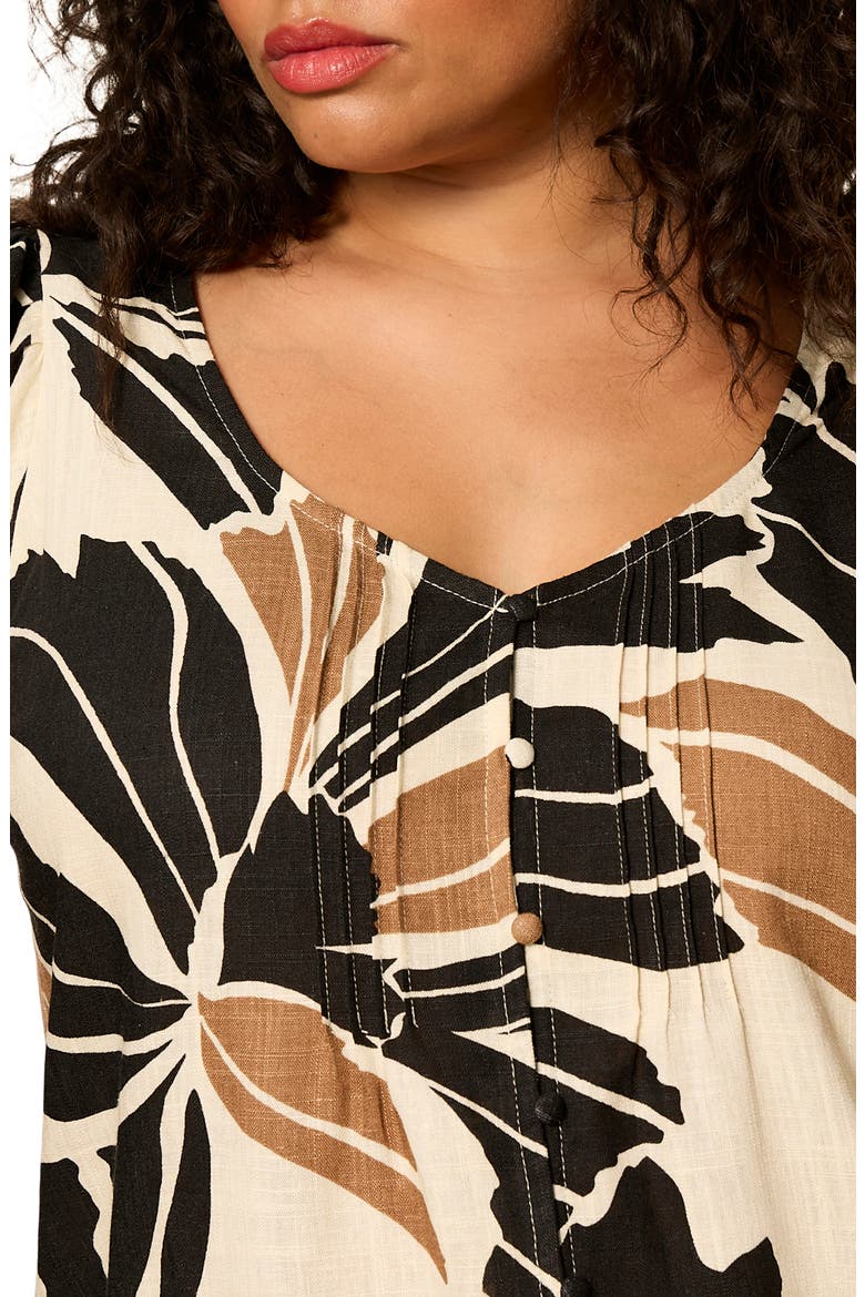 Within Time Floral Button-Up Shirt, Alternate, color, IVORY LOTUS