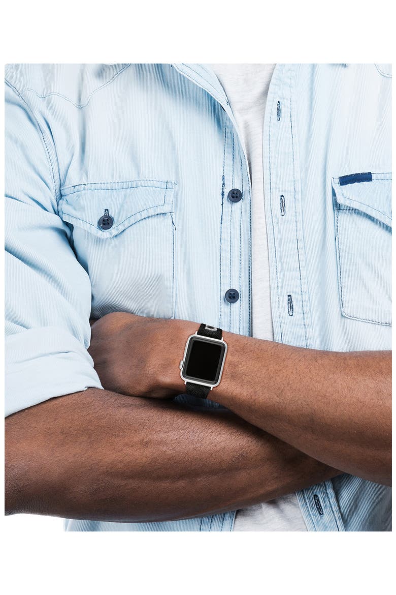 20mm Apple Watch® Watchband, Alternate, color, BLACK