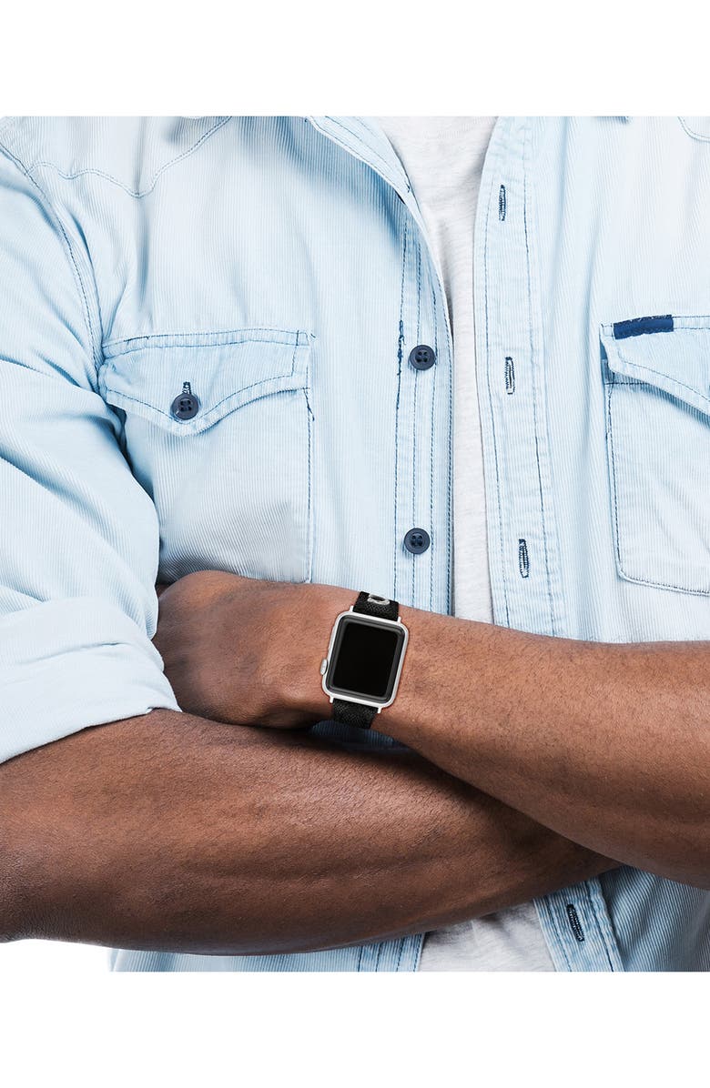 COACH 20mm Apple Watch<sup>®</sup> Watchband, Alternate, color, Black
