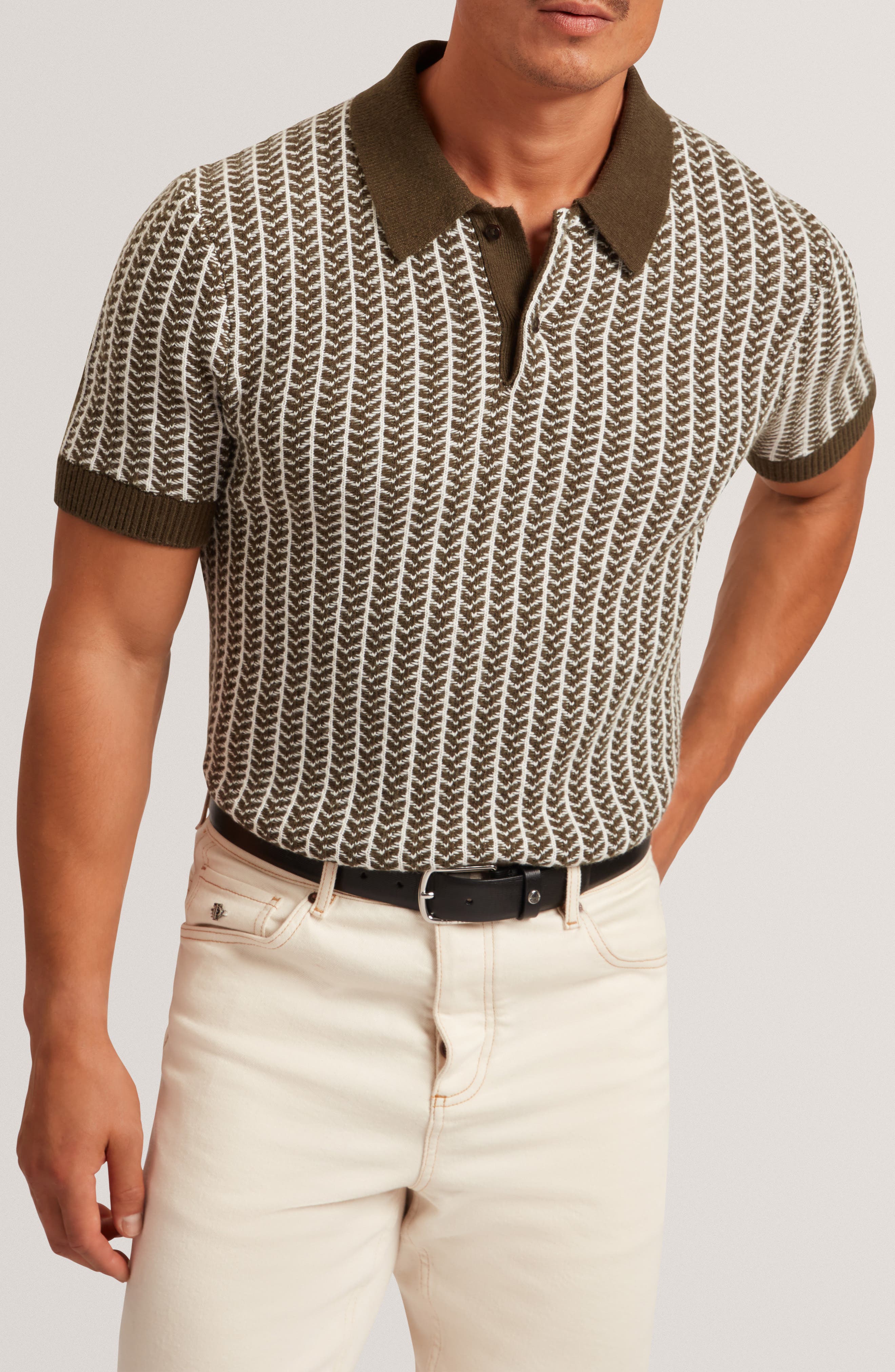 Kolomer Textured Herringbone Polo