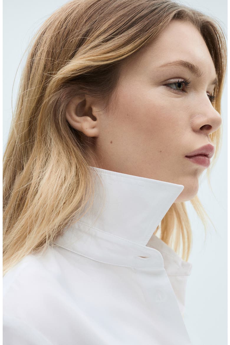Cotton Blend Shirt, Alternate, color, OFF WHITE