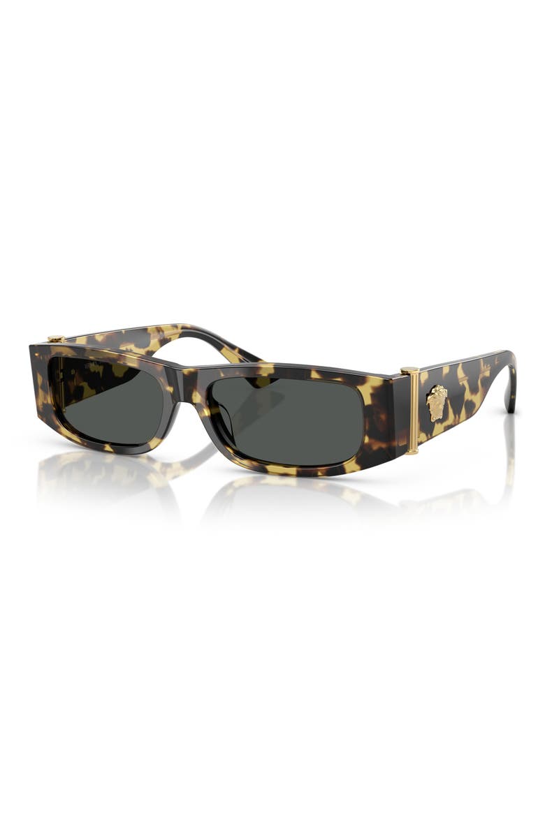 55mm Rectangular Sunglasses, Alternate, color, HAVANA