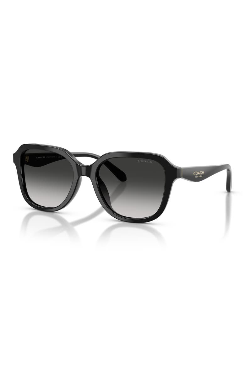 56mm Gradient Square Sunglasses, Alternate, color, BLACK / GREY GRADIENT