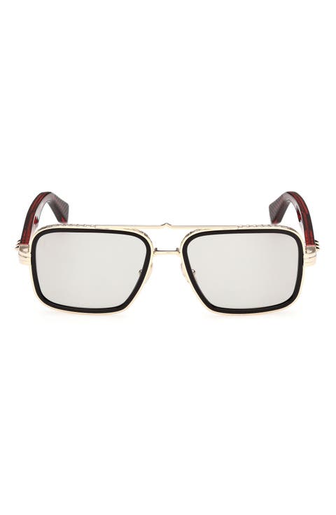 57mm Gradient Square Sunglasses