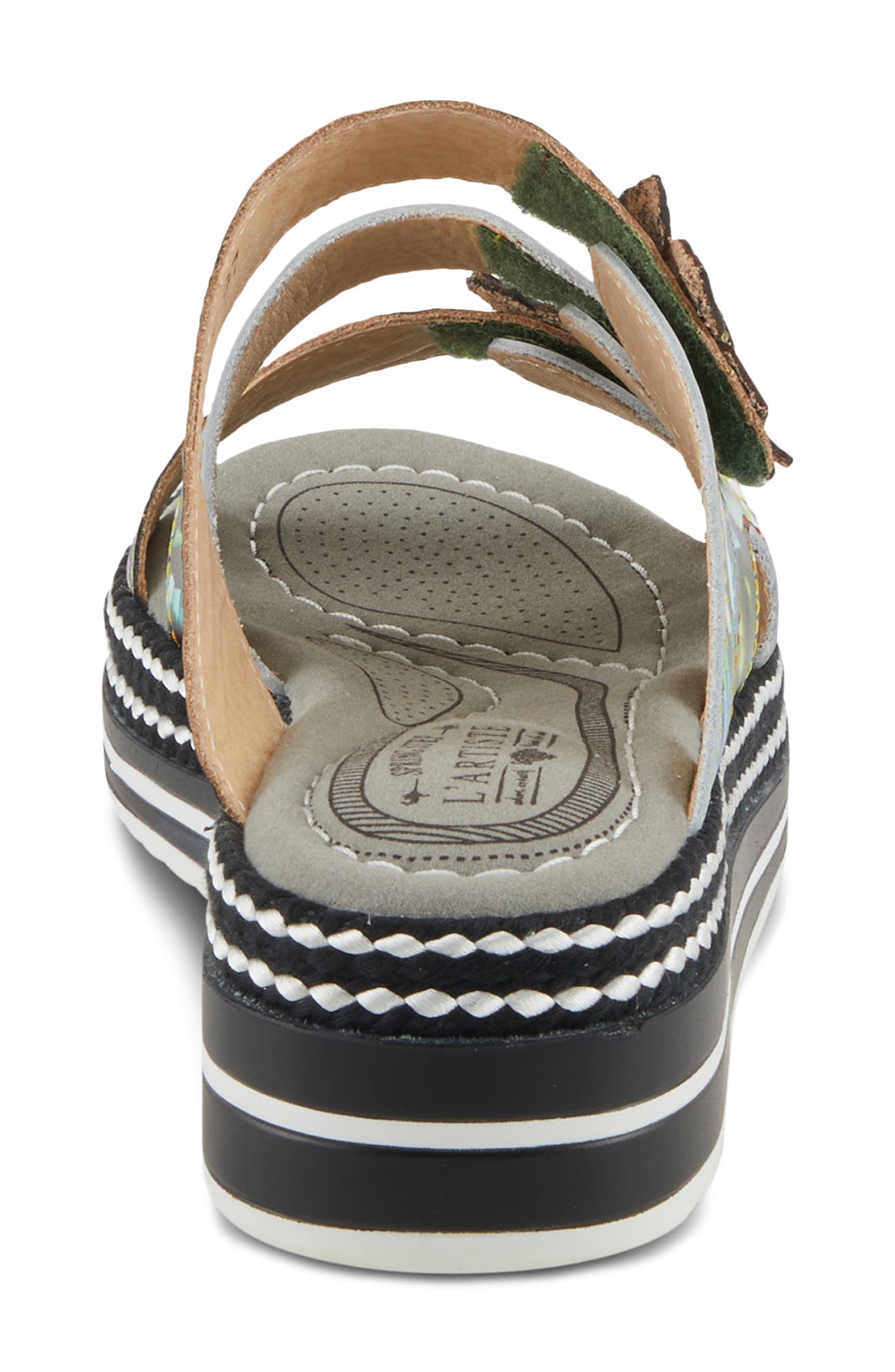 L'Artiste by Spring Step Naomi Platform Slide Sandal, Alternate, color, Olive Multi