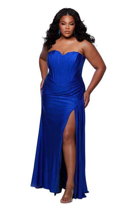 Strapless Corset Slim Fitted Plus Size Gown