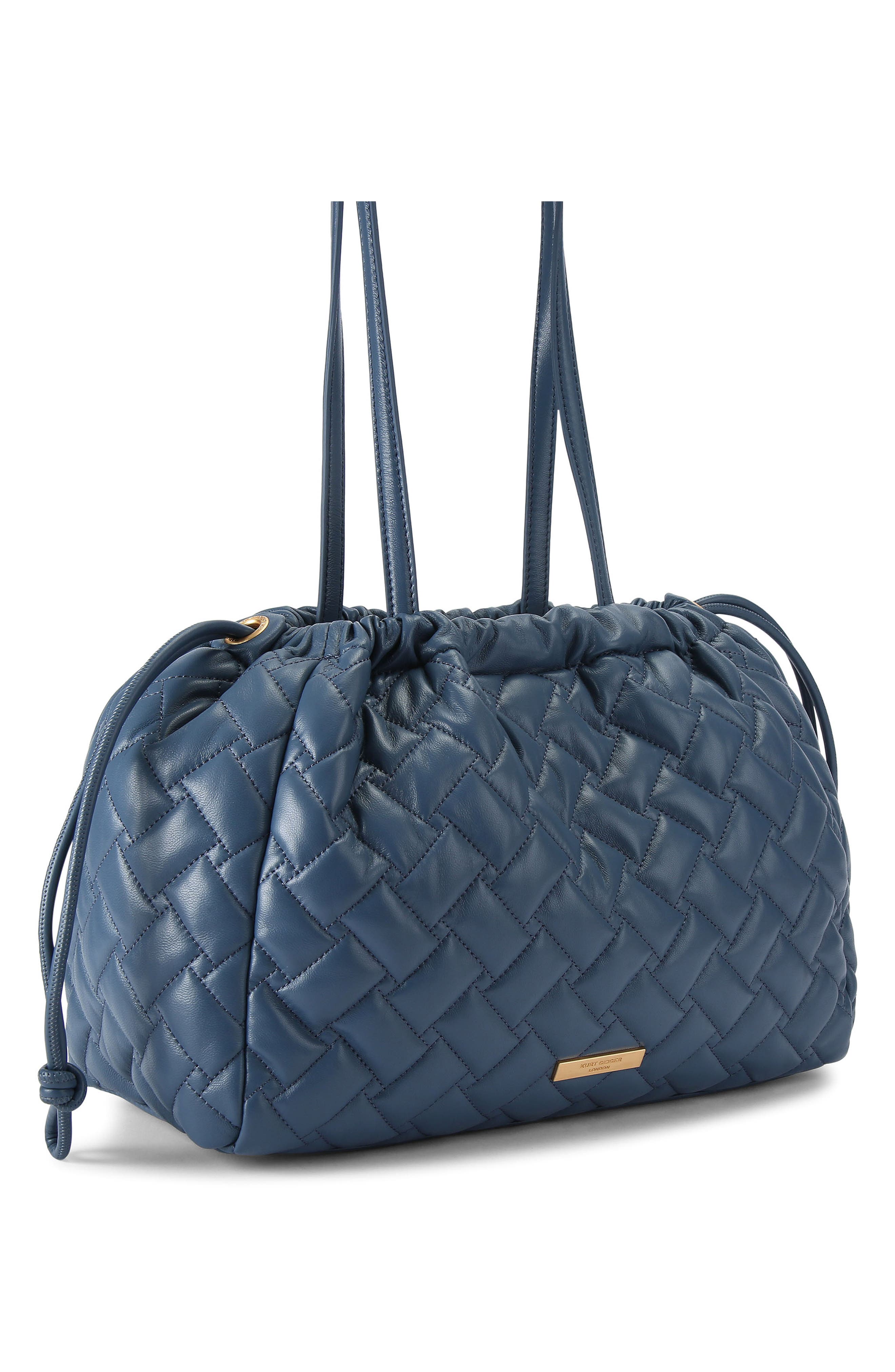 Kurt Geiger London Kensington String Quilted Leather Tote, Alternate, color, 