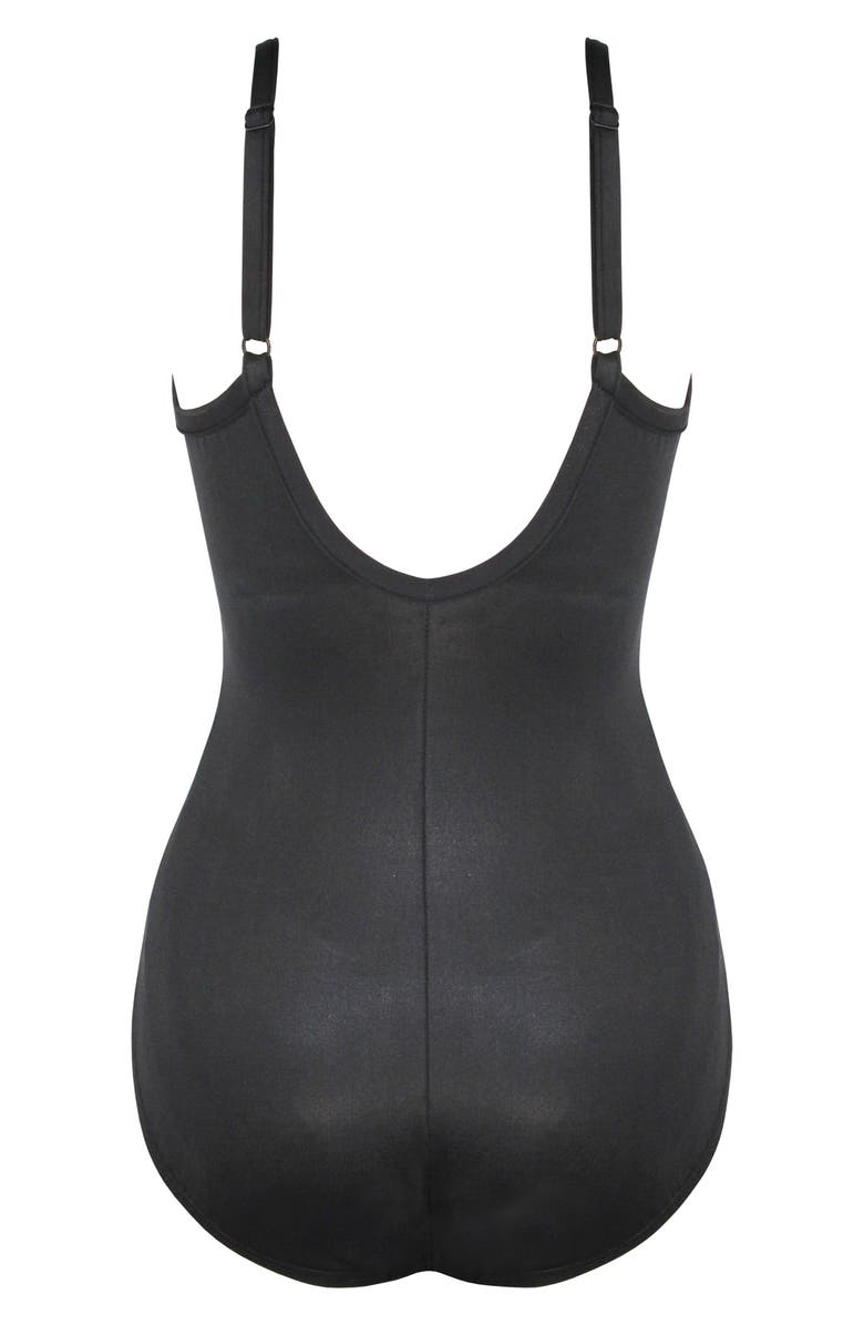 Miraclesuit<sup>®</sup> Network News Bell One-Piece Swimsuit, Alternate, color, Black