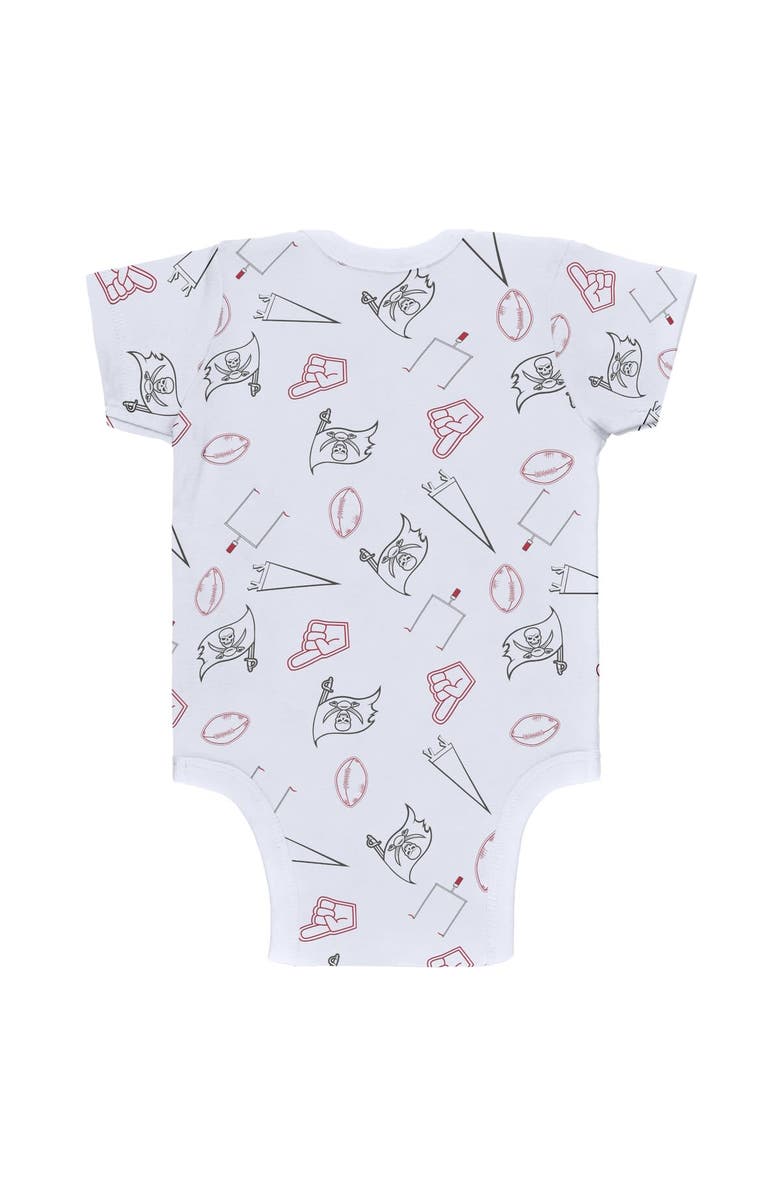 WEAR by Erin Andrews Newborn & Infant WEAR by Erin Andrews Gray/Pewter/White Tampa Bay Buccaneers Three-Piece Turn Me Around Bodysuits & Pant Set, Alternate, color, 