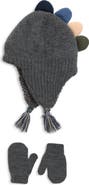 Capelli New York Kids' Dino Earflap Hat & Mittens Set
