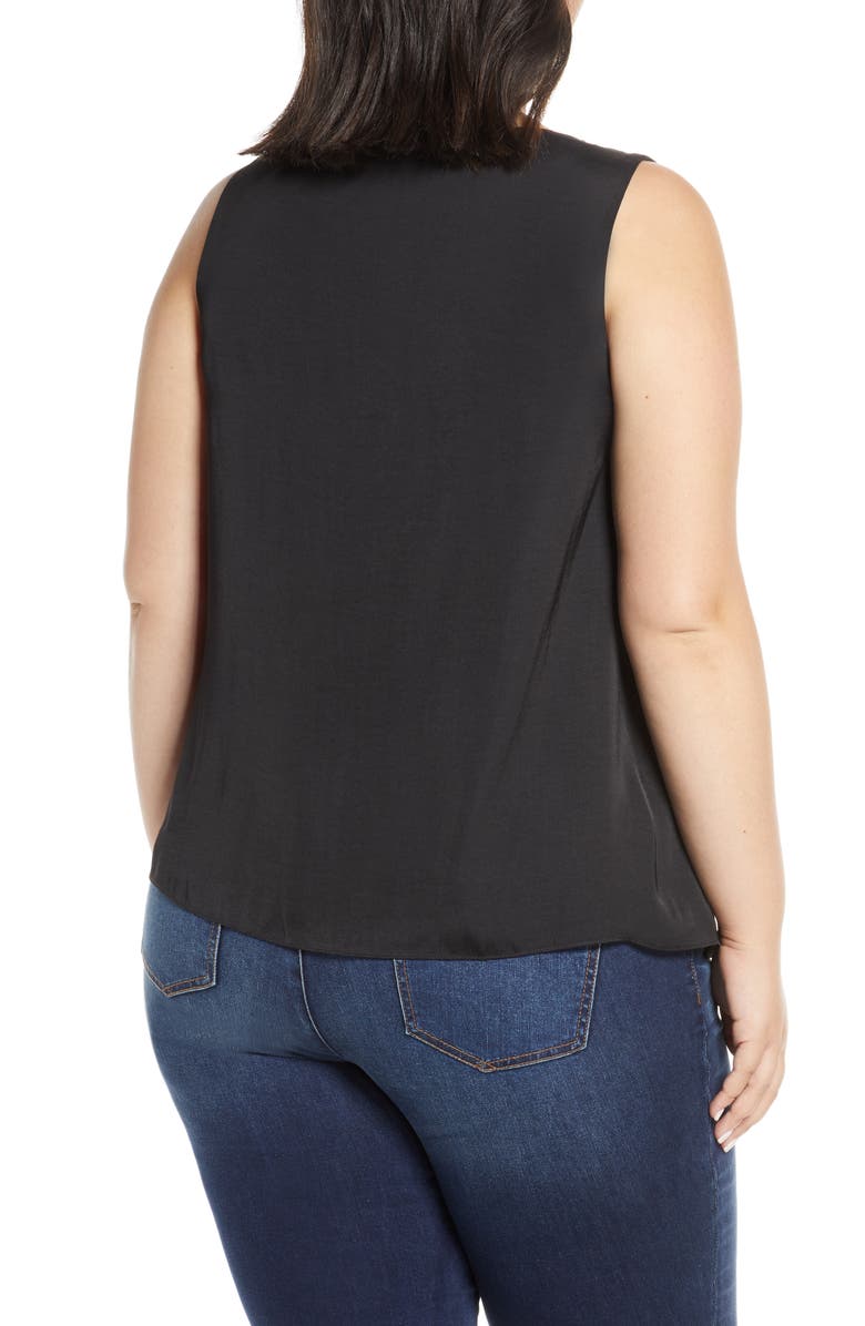 1.STATE Cowl Neck Rumple Satin Sleeveless Blouse, Alternate, color, 