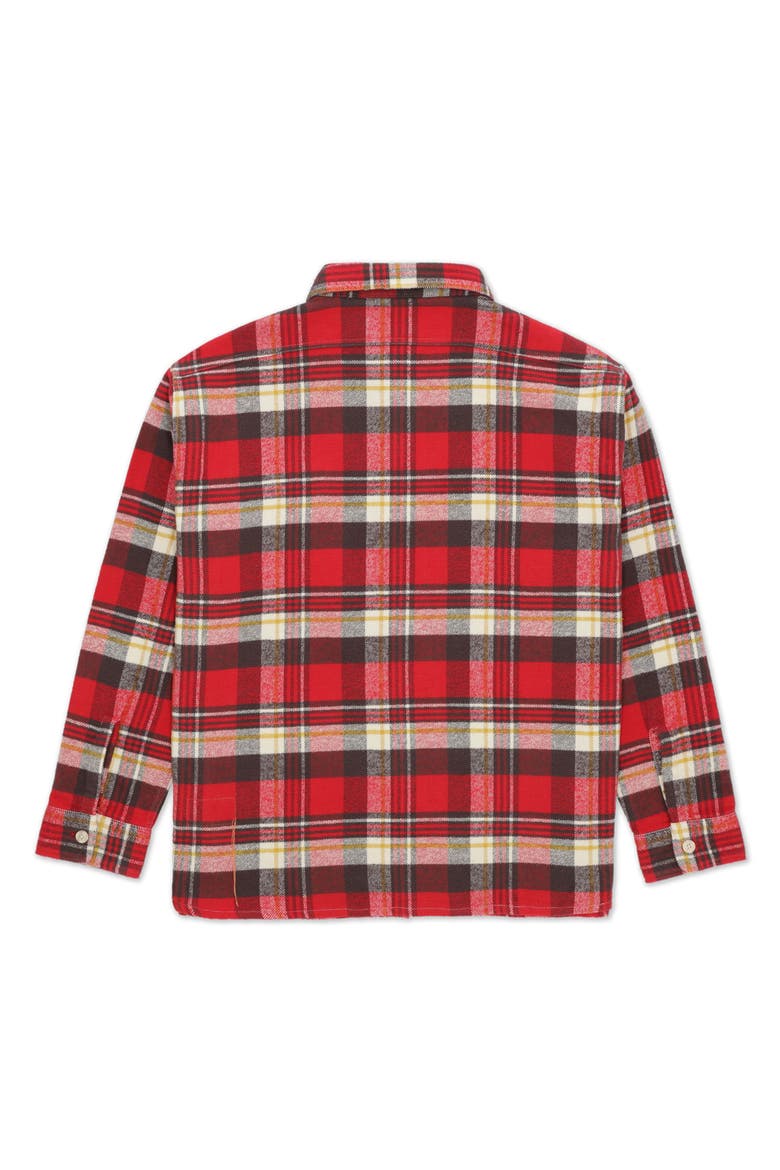 Mescal Flannel Overshirt, Alternate, color, RED