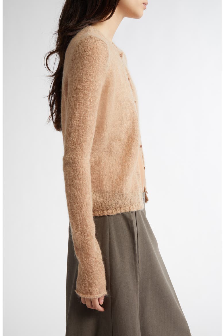 Alone Avec Plaisir Mohair & Alpaca Blend Cardigan, Alternate, color, LIGHT BROWN
